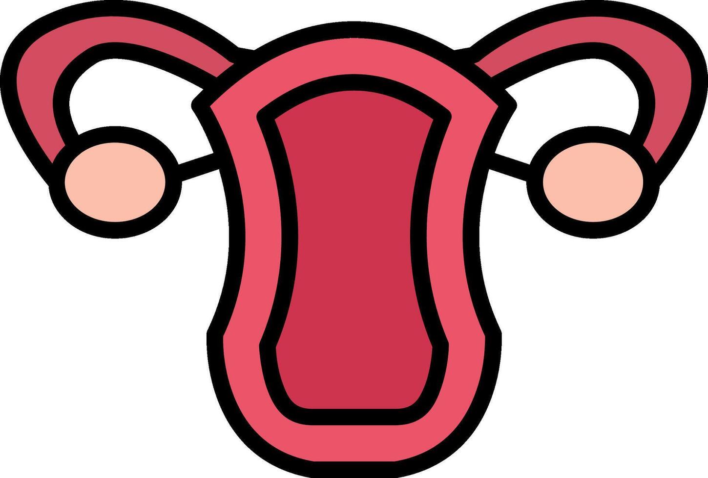 Uterus Line Filled Icon vector