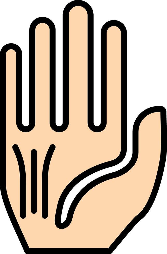 Hand Line Filled Icon vector