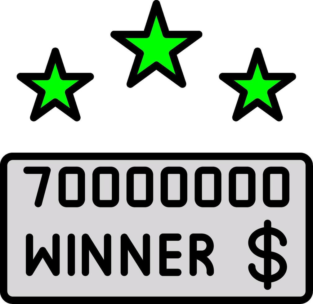 Winner Line Filled Icon vector