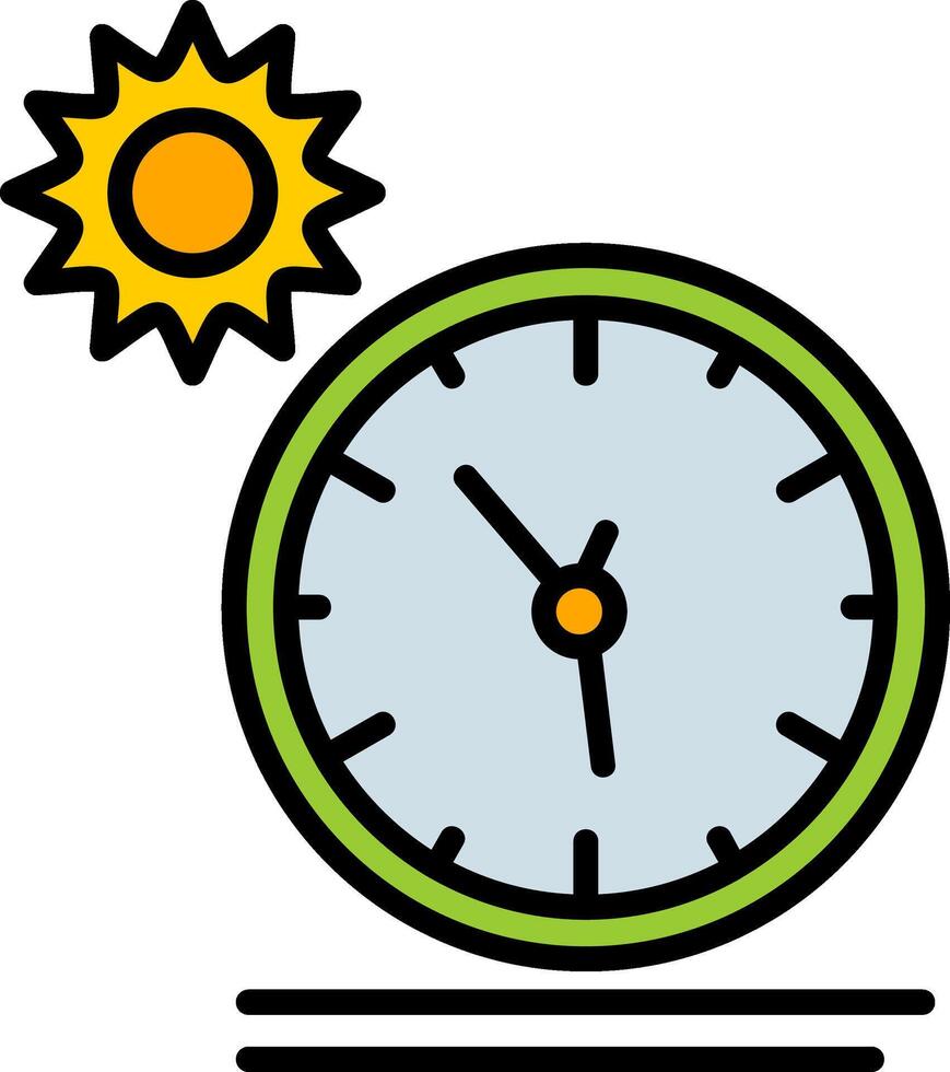 Time Line Filled Icon vector