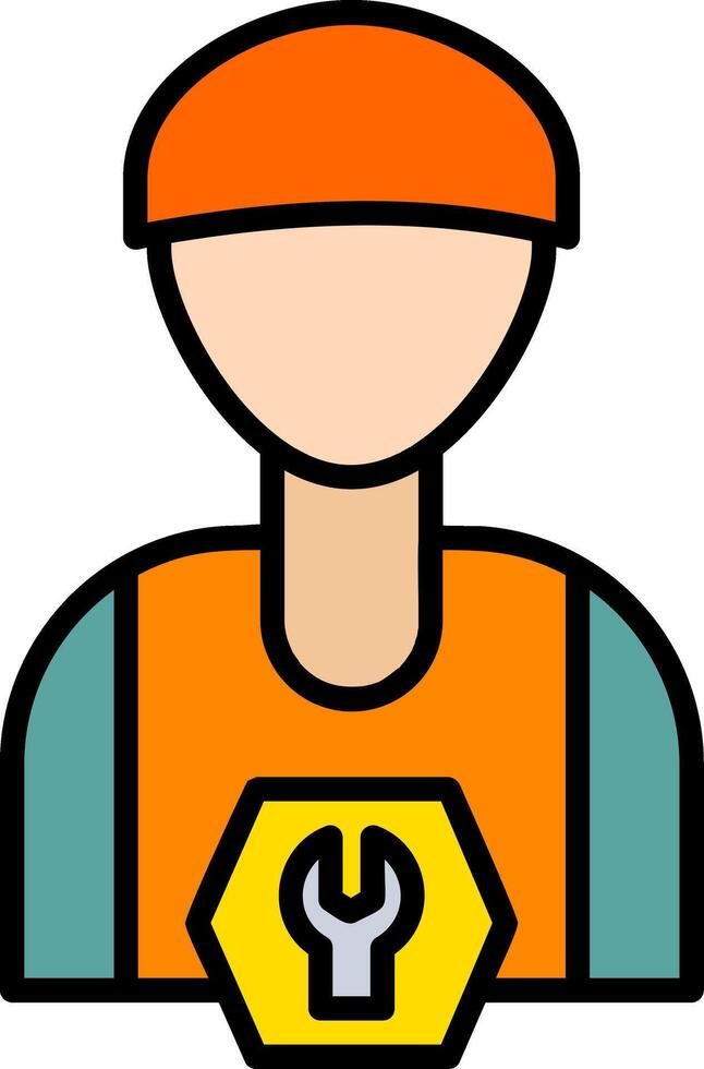 Plumber Line Filled Icon vector