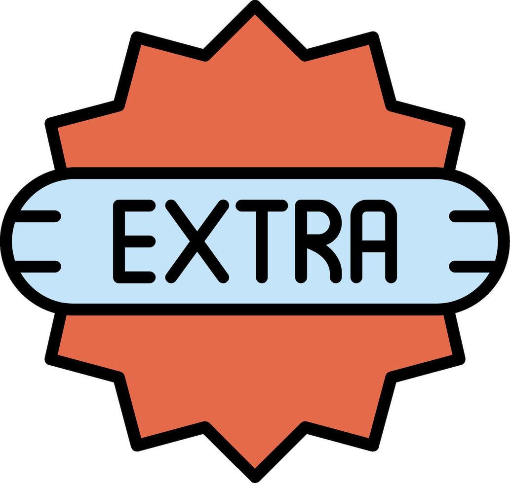 Extra Line Filled Icon vector