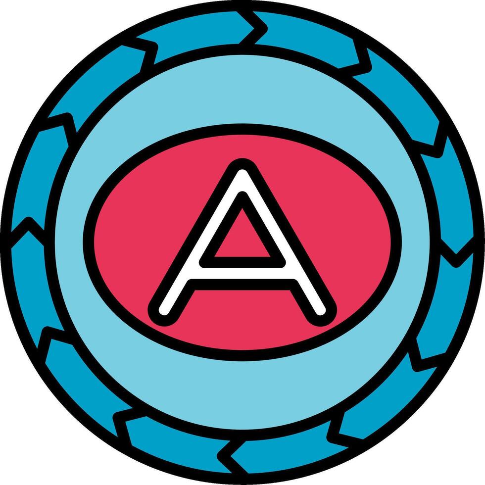 Attribute Line Filled Icon vector