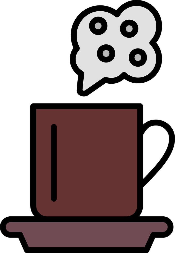 Steam Line Filled Icon vector