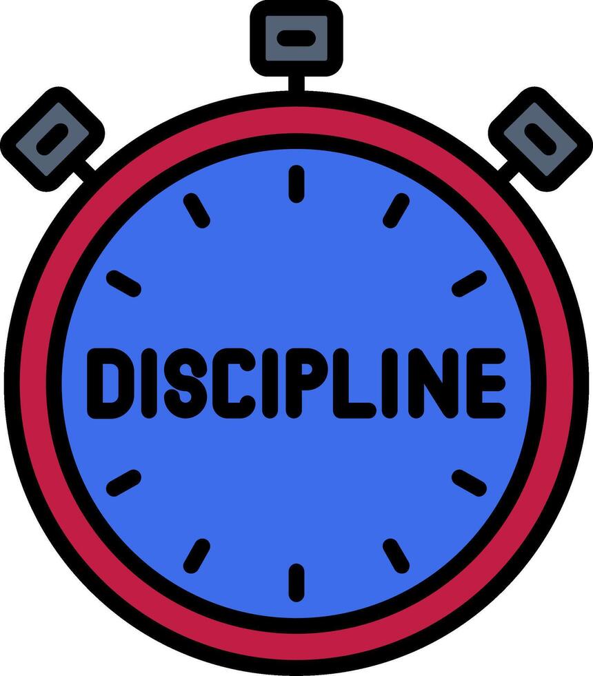Discipline Line Filled Icon vector