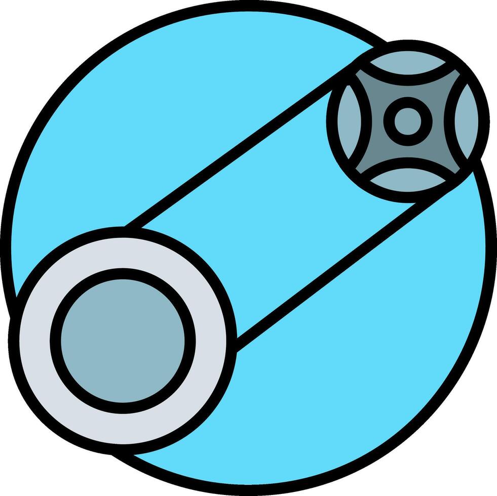 Drive Belt Line Filled Icon vector