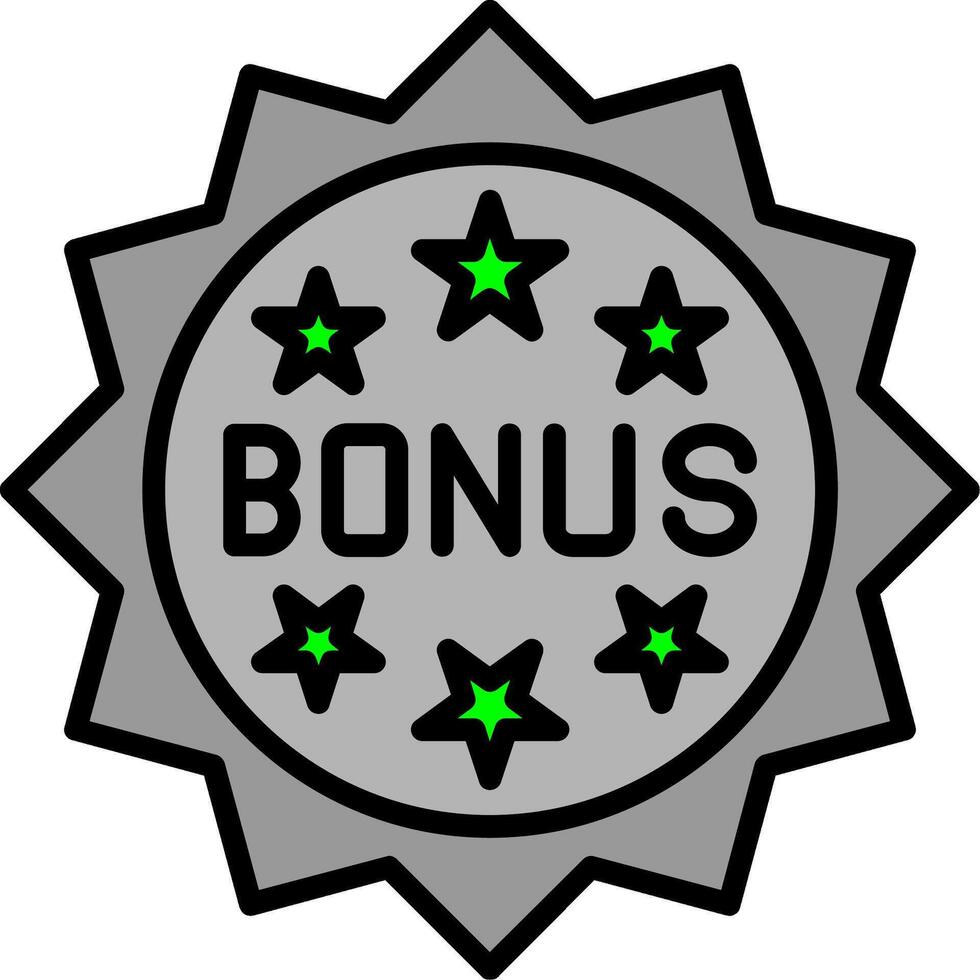 Bonus Line Filled Icon vector