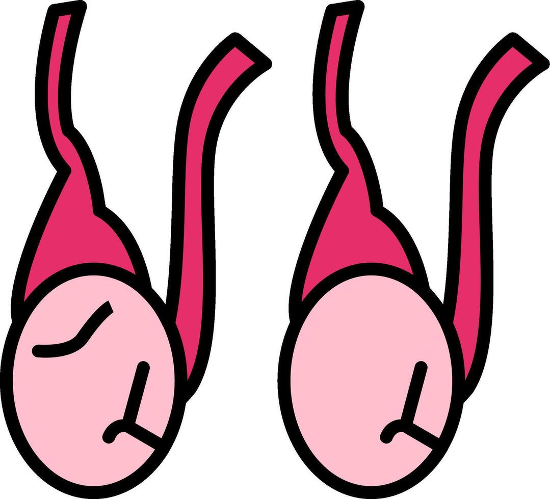 Testicles Line Filled Icon vector