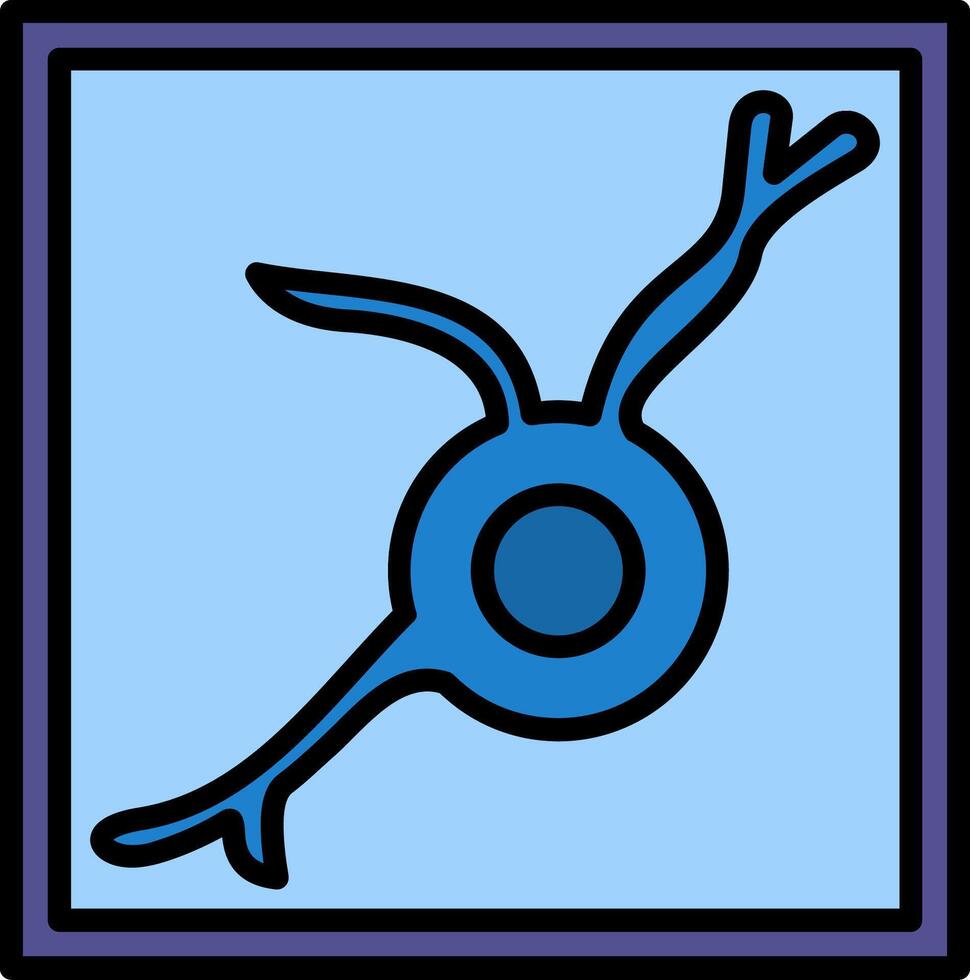 Oligodendrocyte Line Filled Icon vector