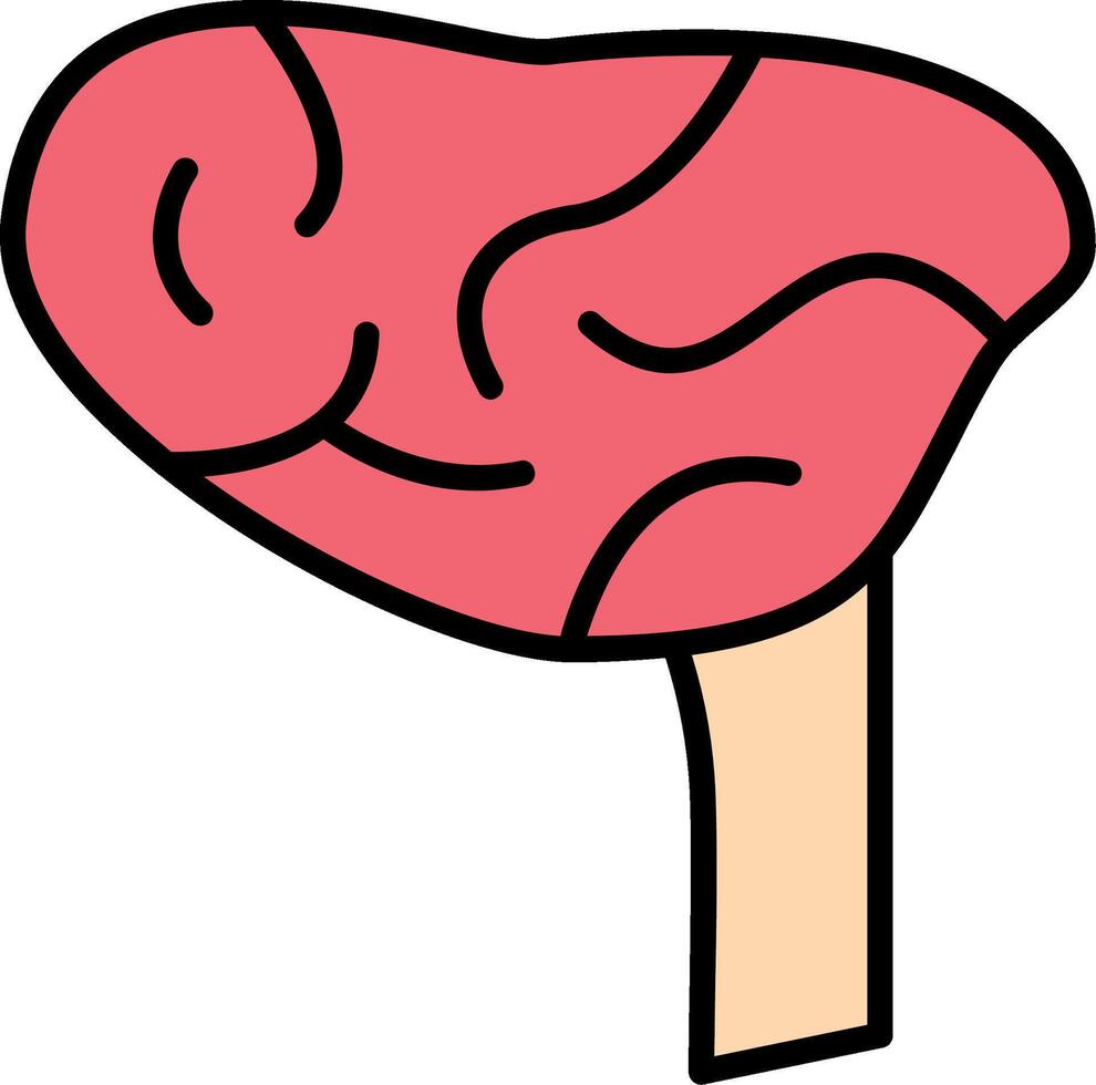 Cerebellum Line Filled Icon vector
