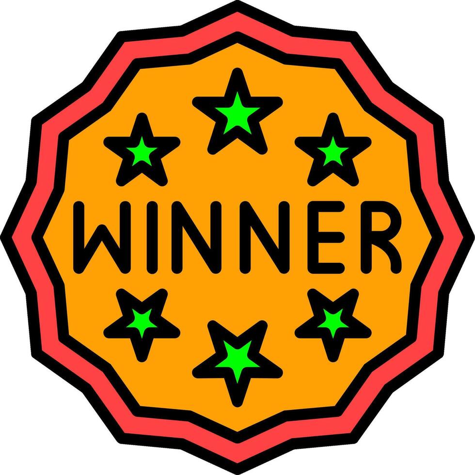 Winner Line Filled Icon vector
