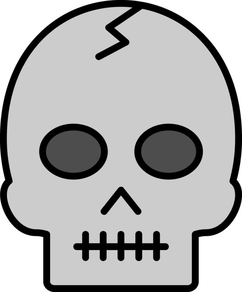 Skull Line Filled Icon vector