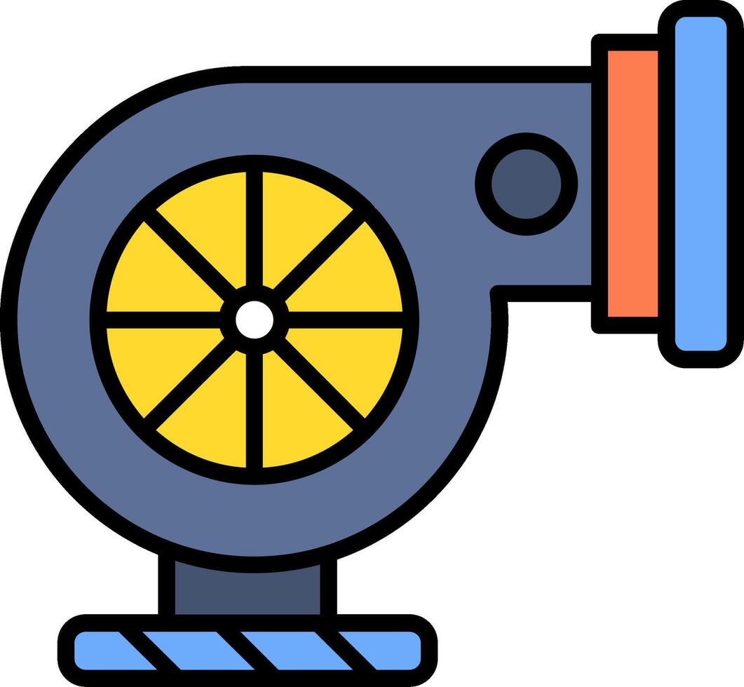 Turbo Line Filled Icon vector