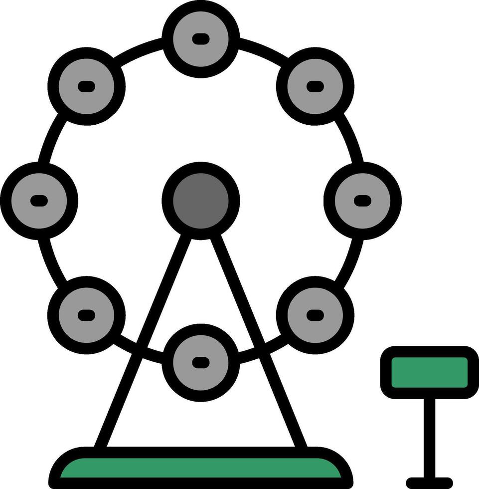Playground Line Filled Icon vector
