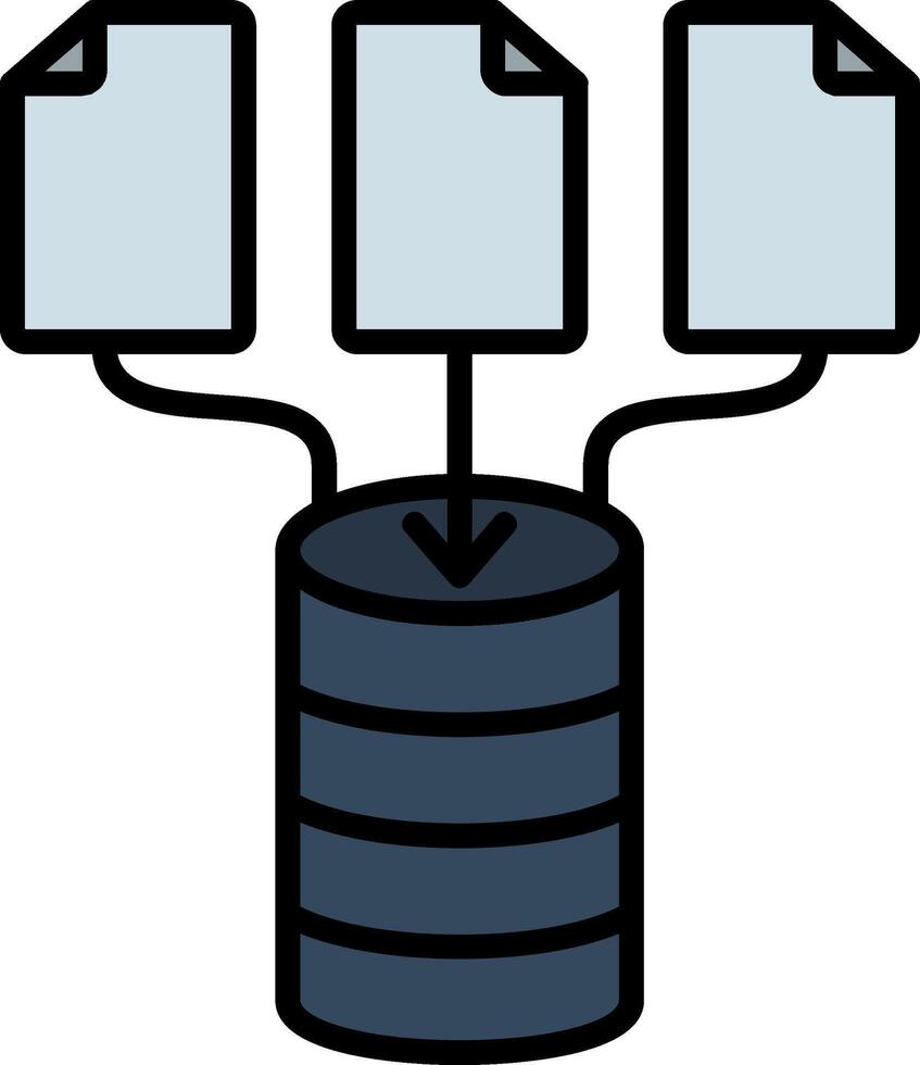 Data Line Filled Icon vector