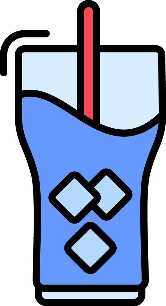 Drink Line Filled Icon vector