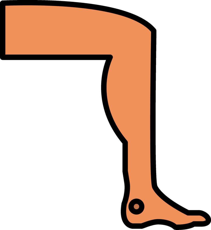 Leg Line Filled Icon vector