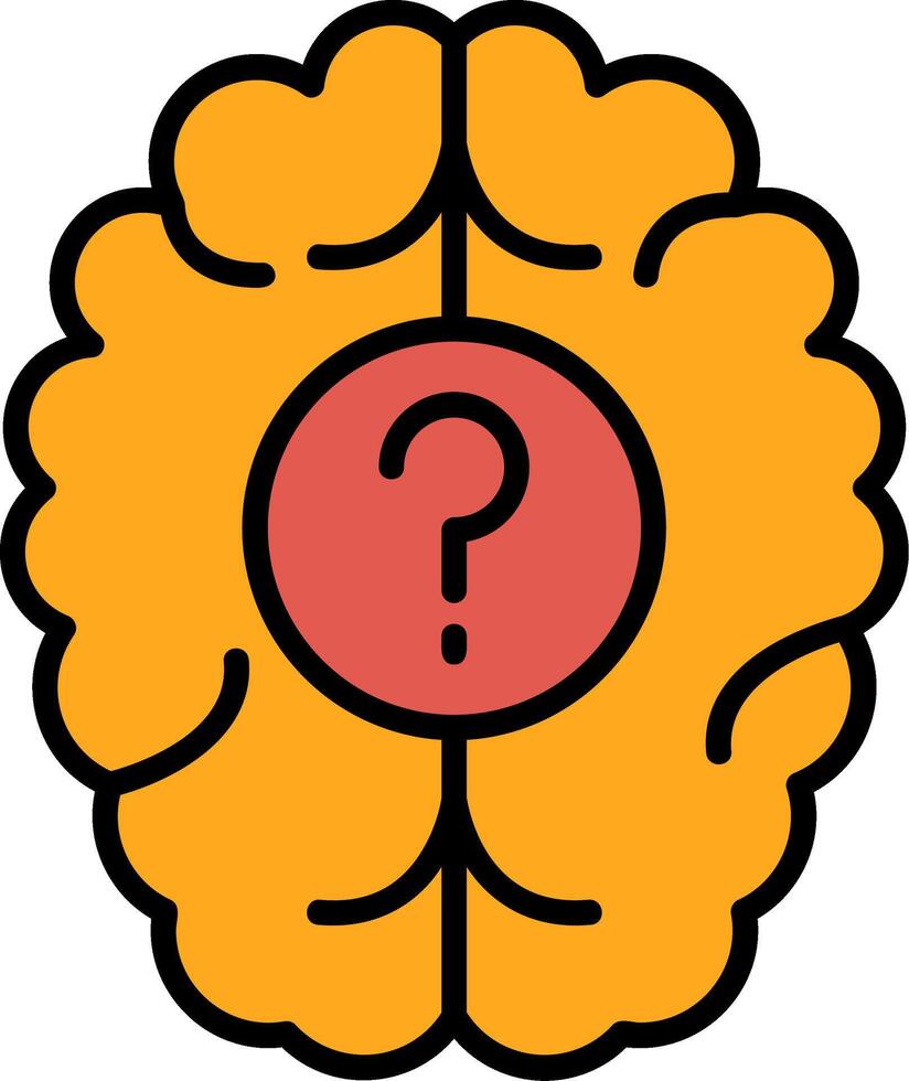 Alzheimer Line Filled Icon vector