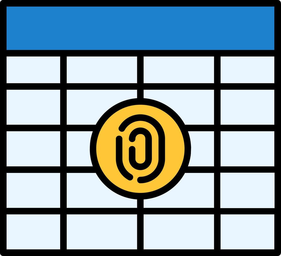 Unique Line Filled Icon vector