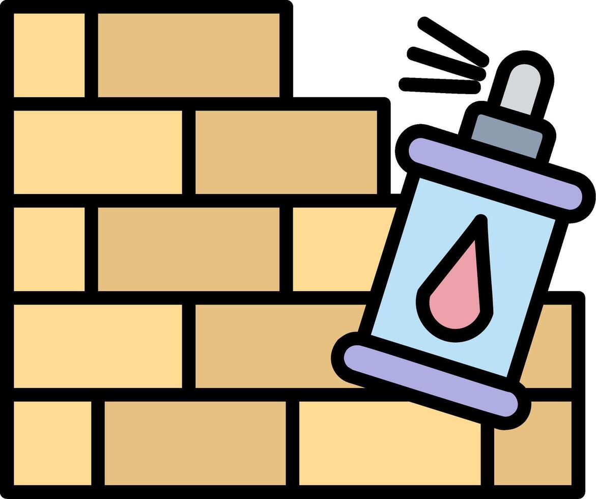 Graffiti Line Filled Icon vector