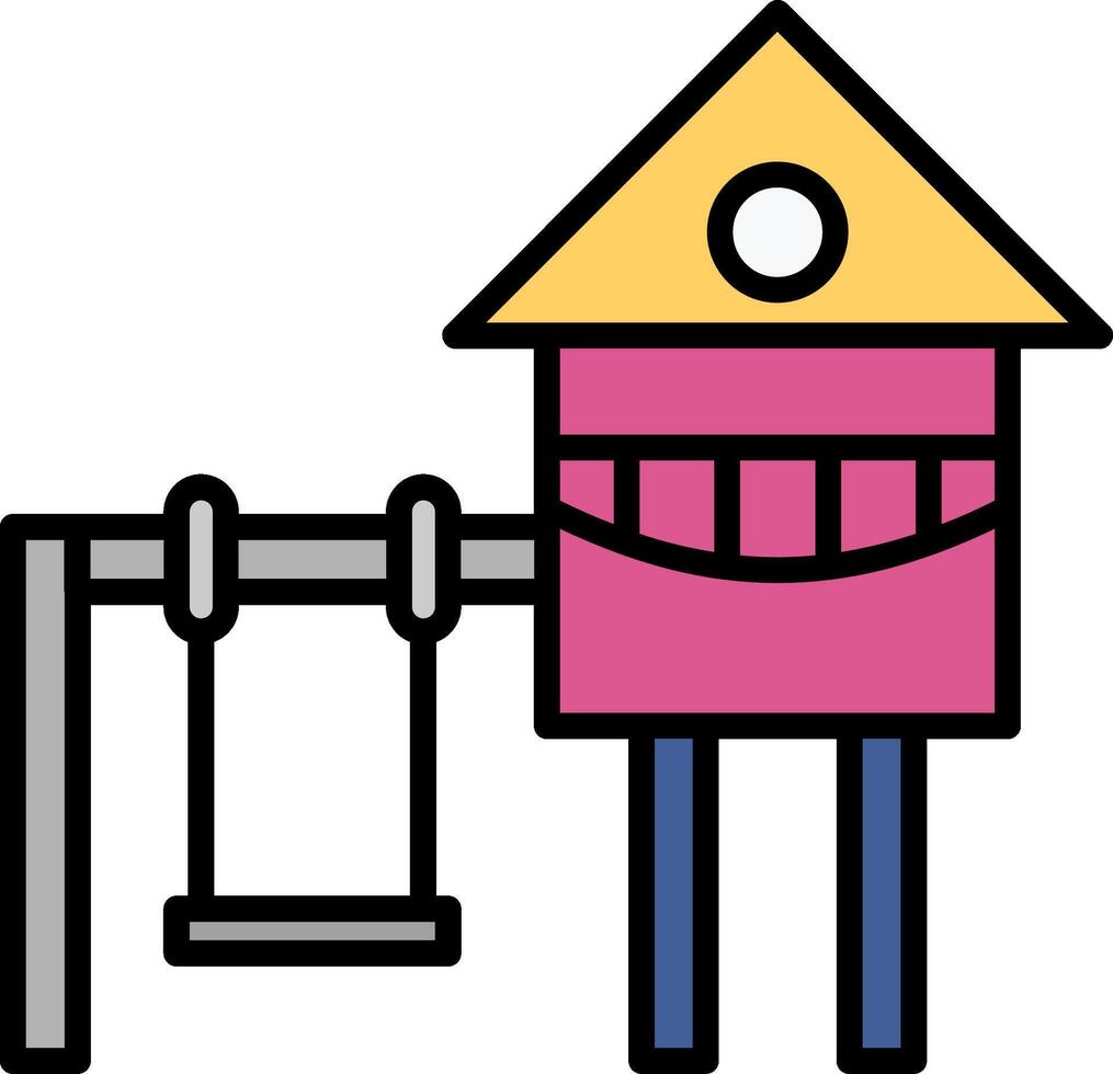 Playground Line Filled Icon vector