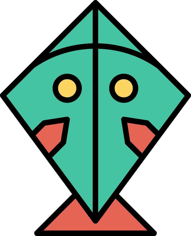 Kite Line Filled Icon vector