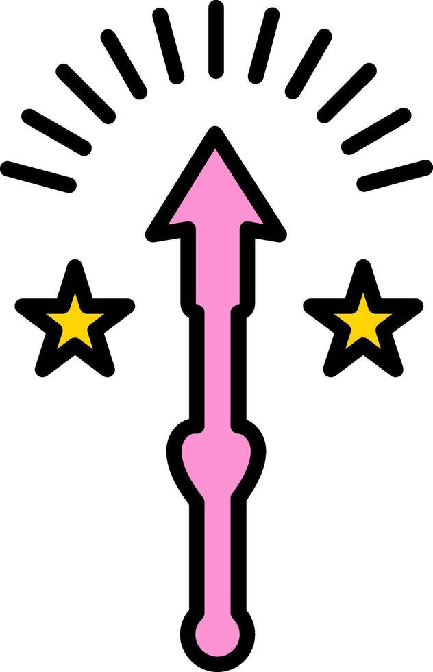 wand Line Filled Icon vector