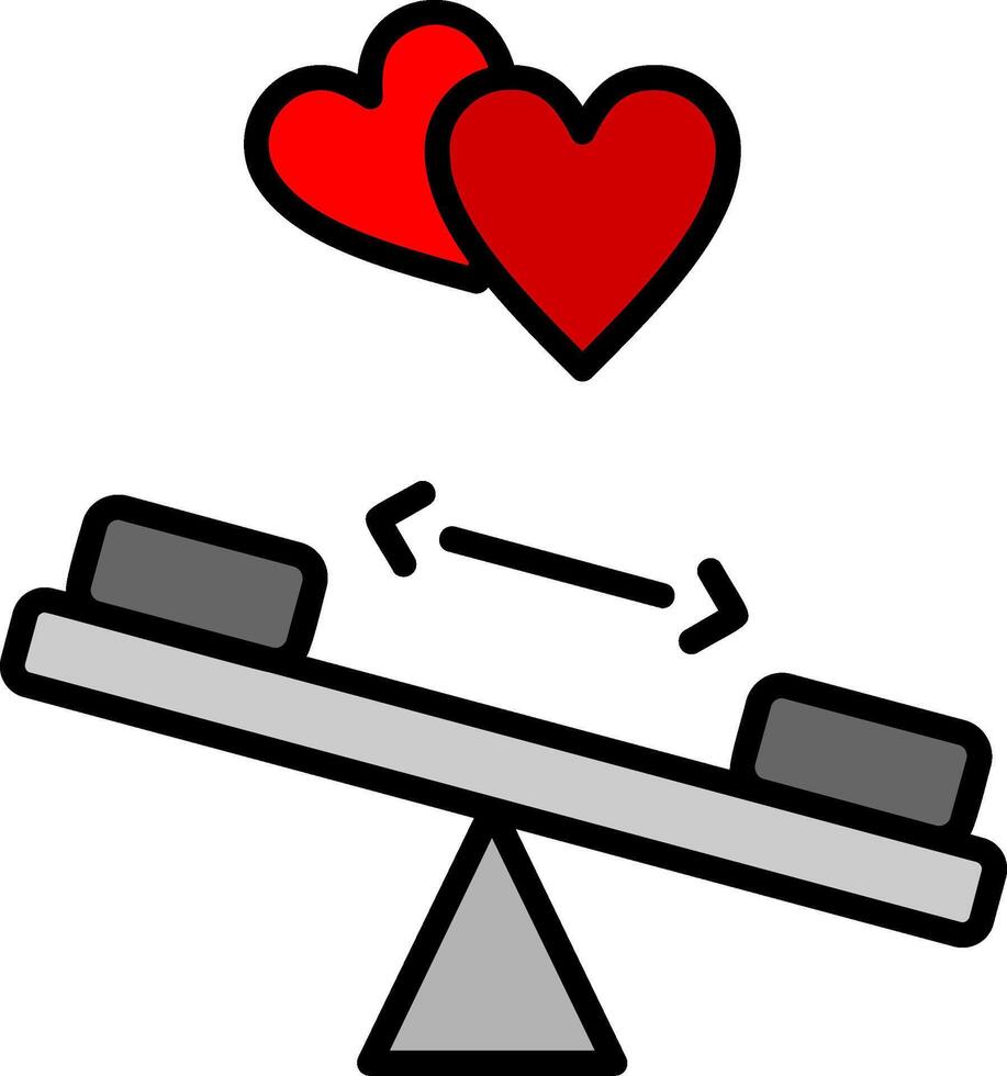 Balancer Line Filled Icon vector