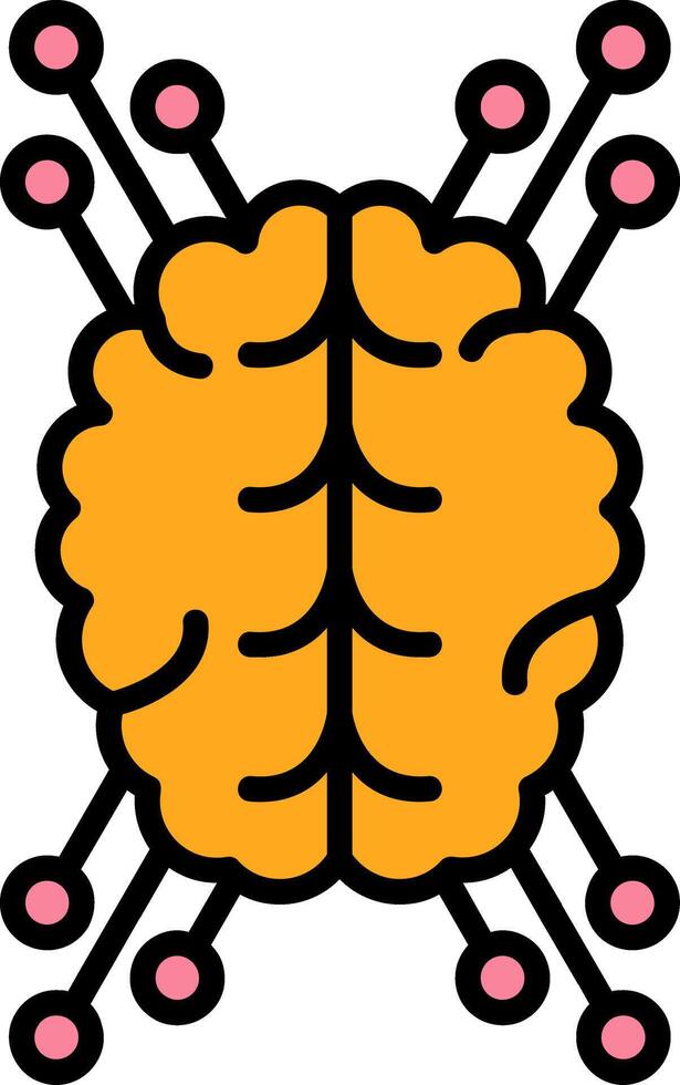 Neuroimaging Line Filled Icon vector