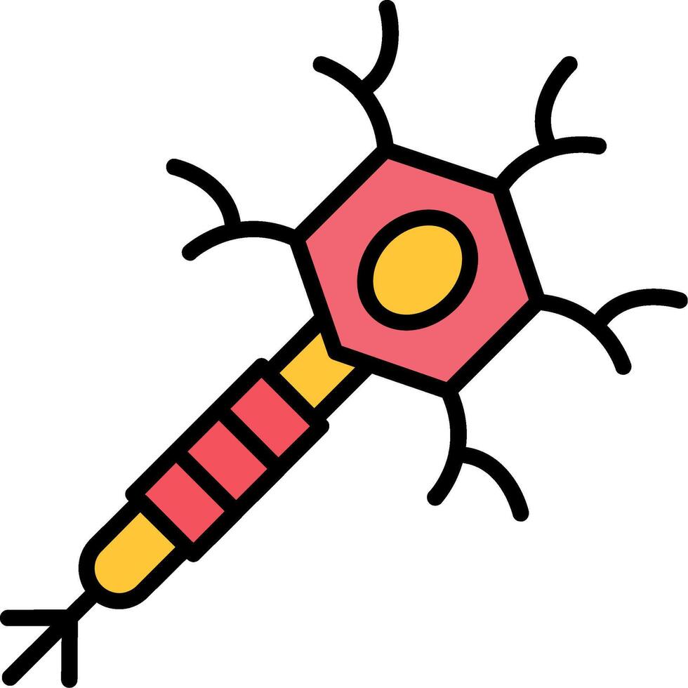Nerve Cell Line Filled Icon vector