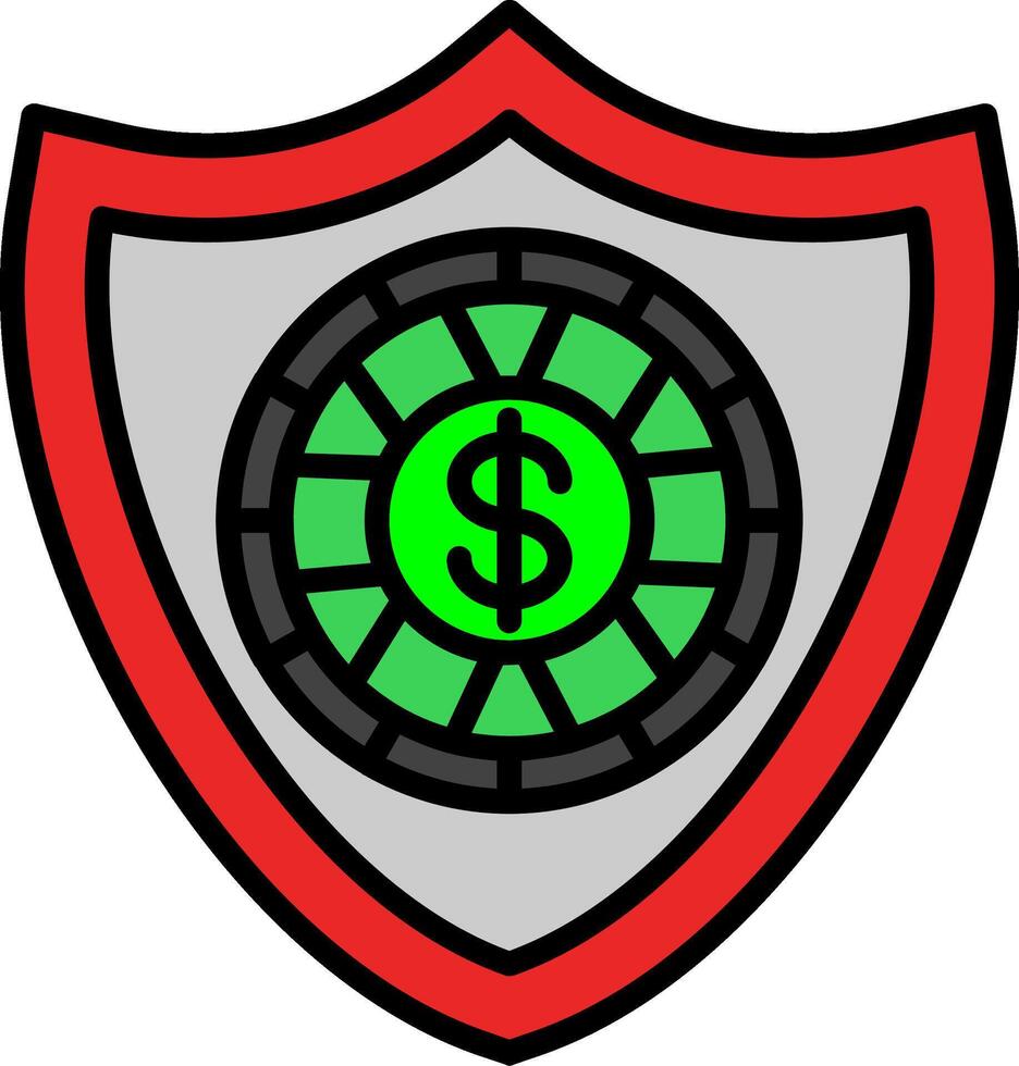 protection Line Filled Icon vector