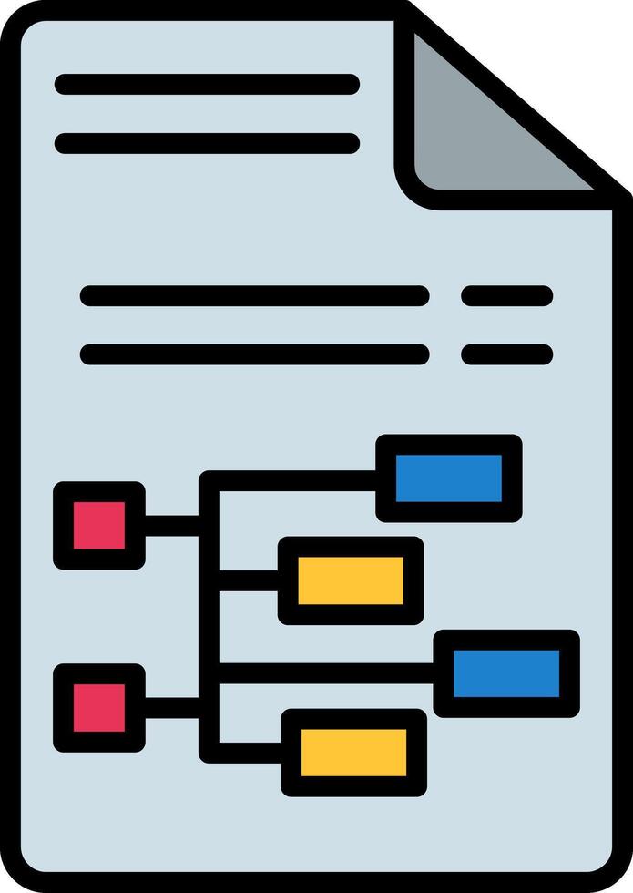Hierarchical Line Filled Icon vector