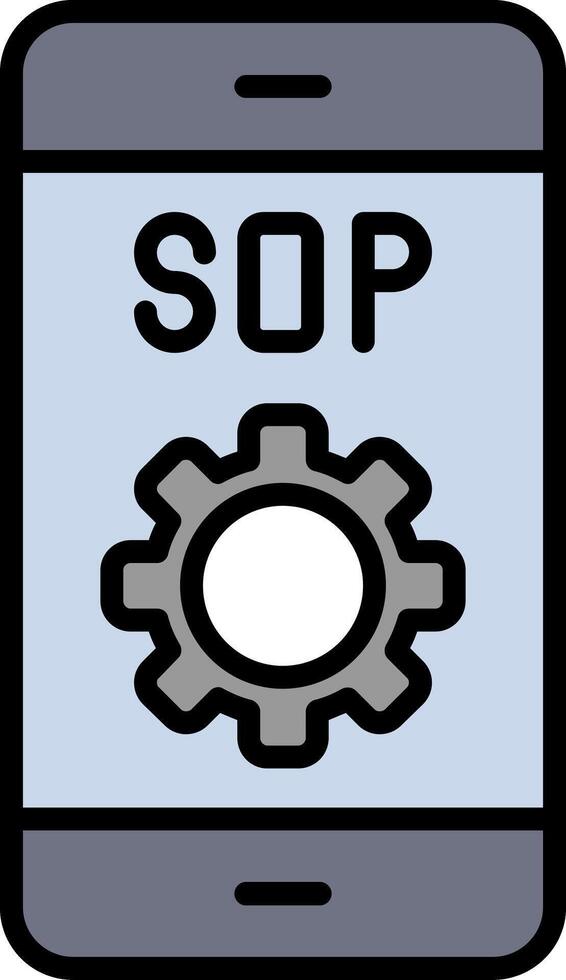 Sop Line Filled Icon vector
