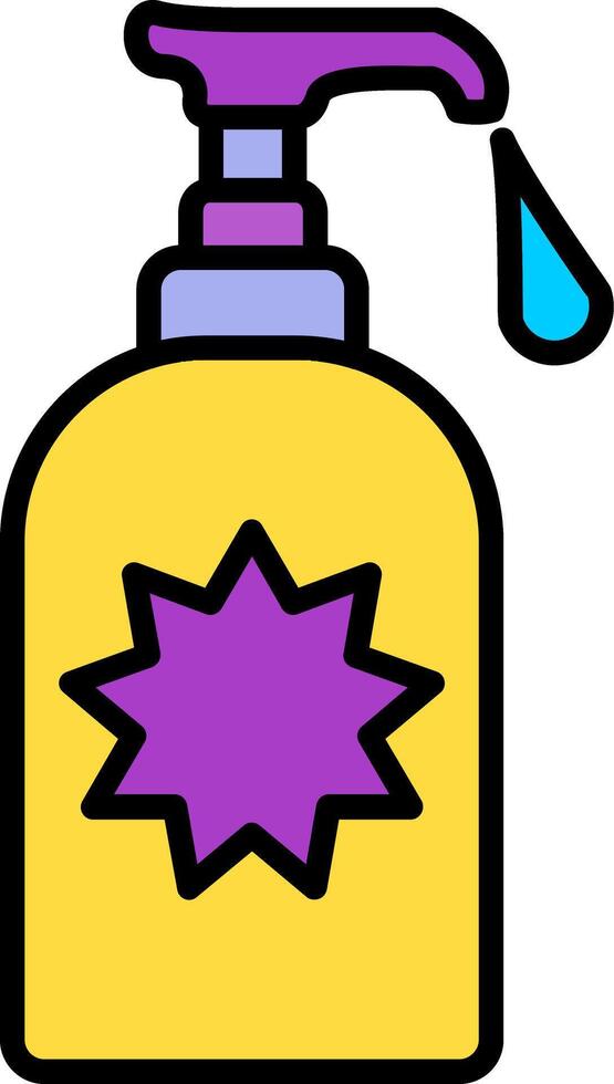 Soap Container Line Filled Icon vector