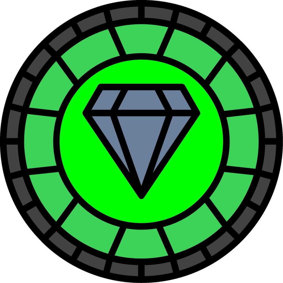 Chip Line Filled Icon vector