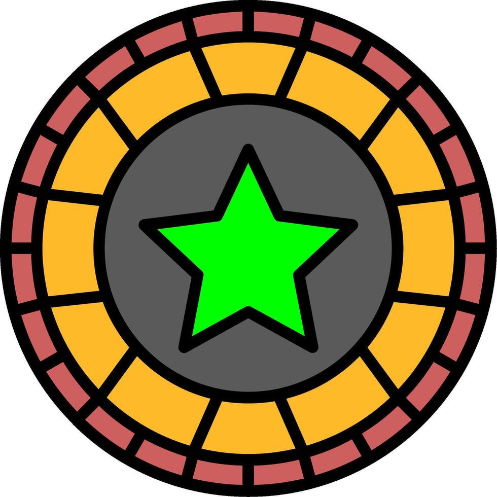 Casino Line Filled Icon vector