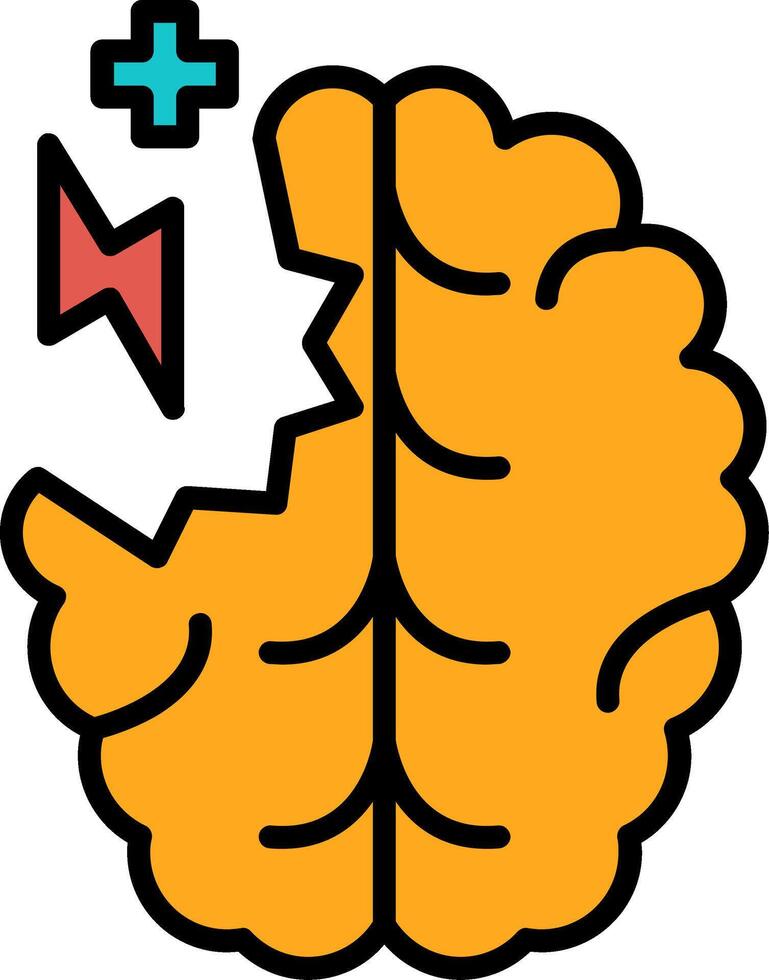 Paralyzed Line Filled Icon vector
