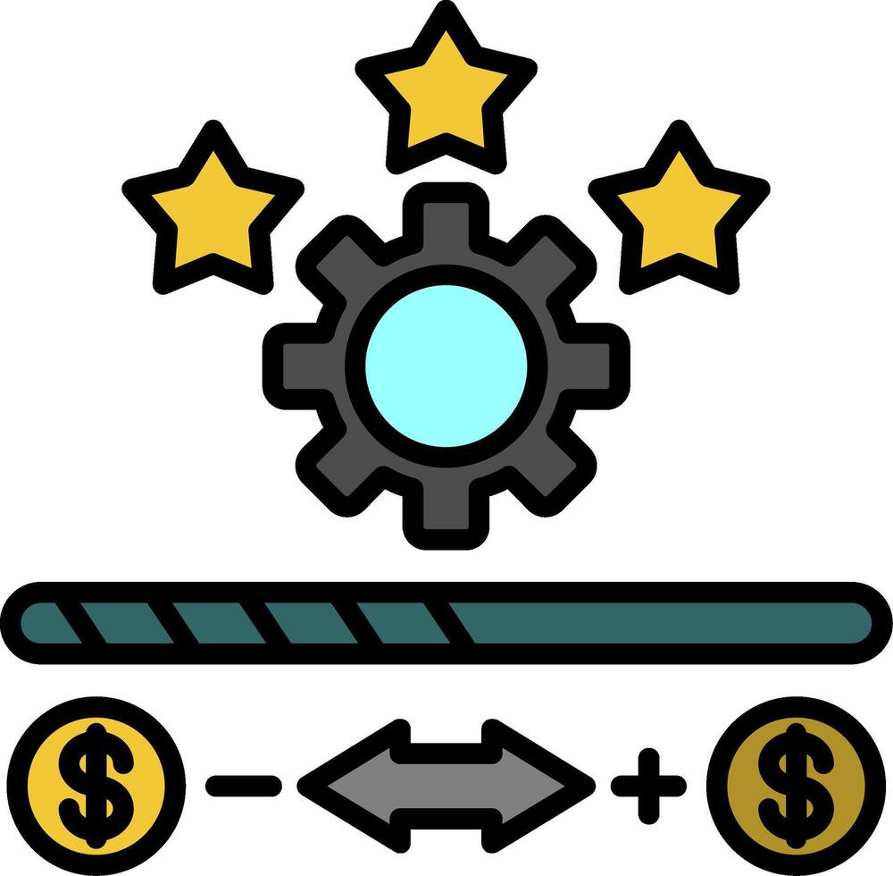 In Progress Line Filled Icon vector