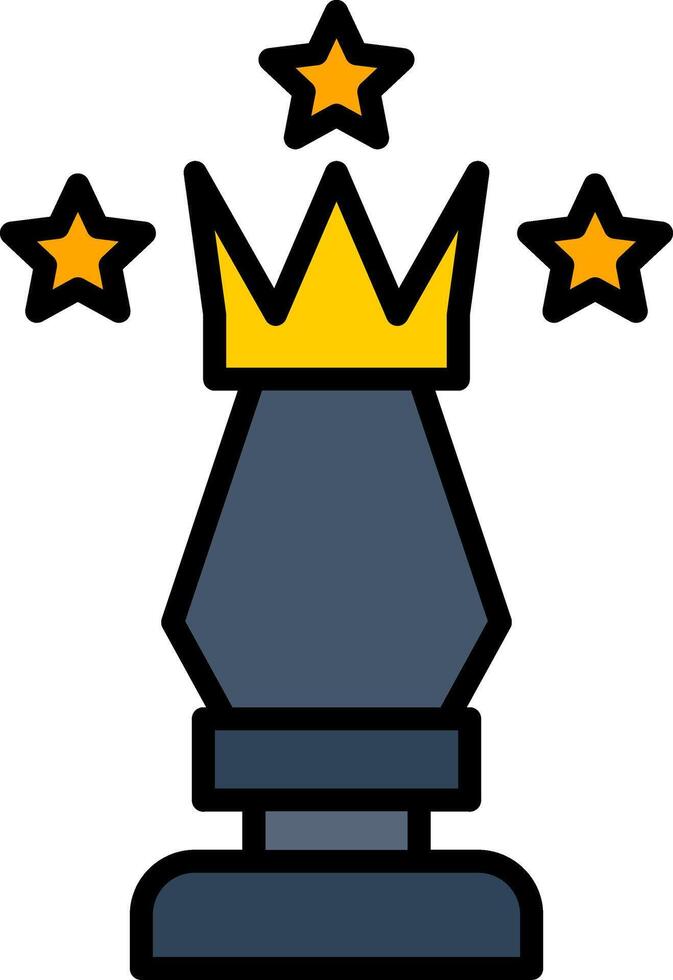 King Line Filled Icon vector