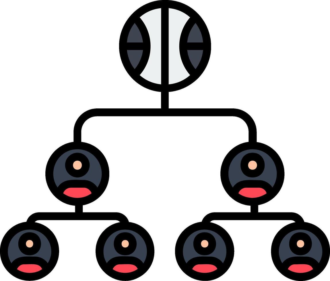 Football Team Line Filled Icon vector