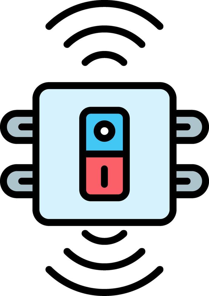 Magnetic Sensor Line Filled Icon vector