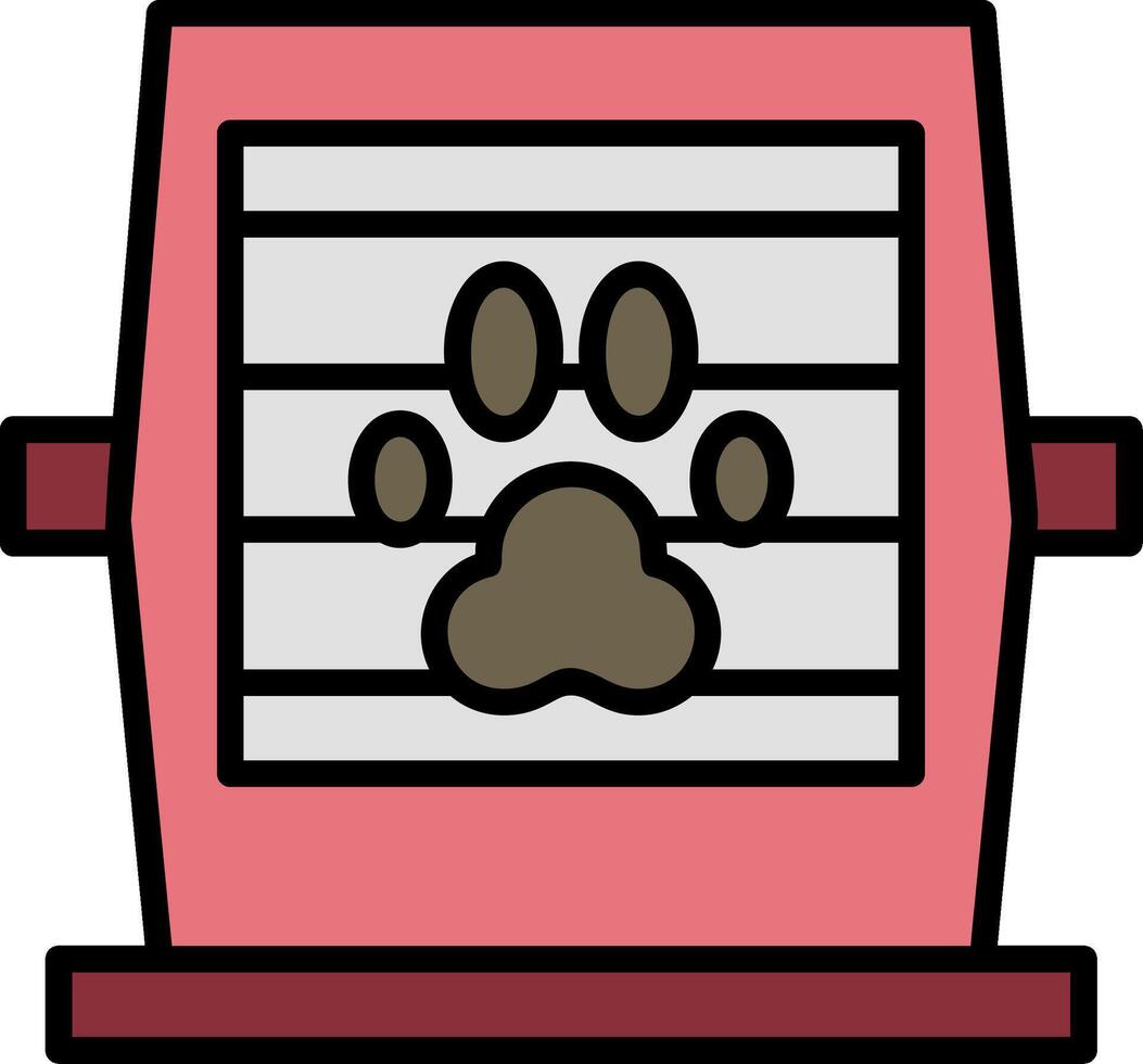 Pet Cage Line Filled Icon vector