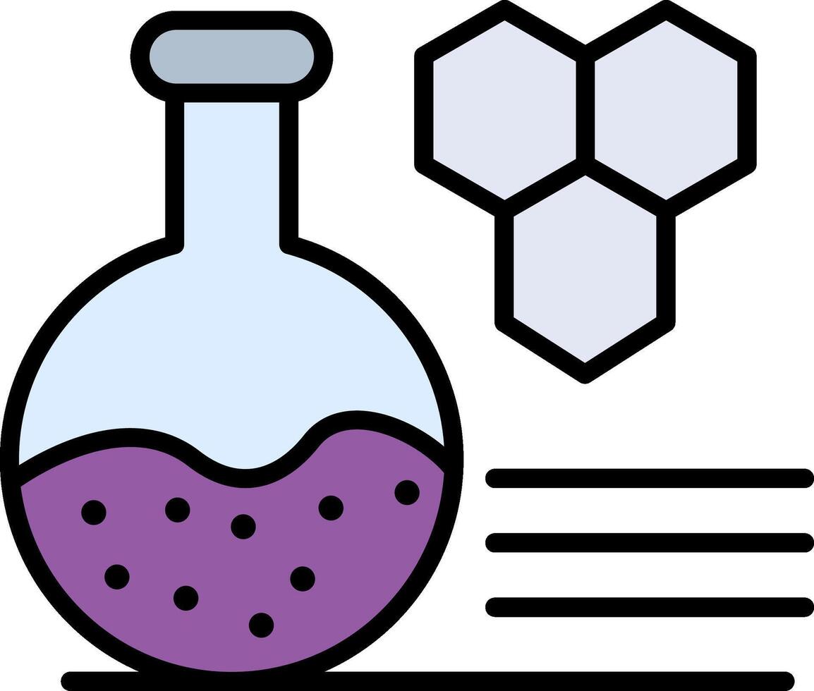 Test Tube Line Filled Icon vector