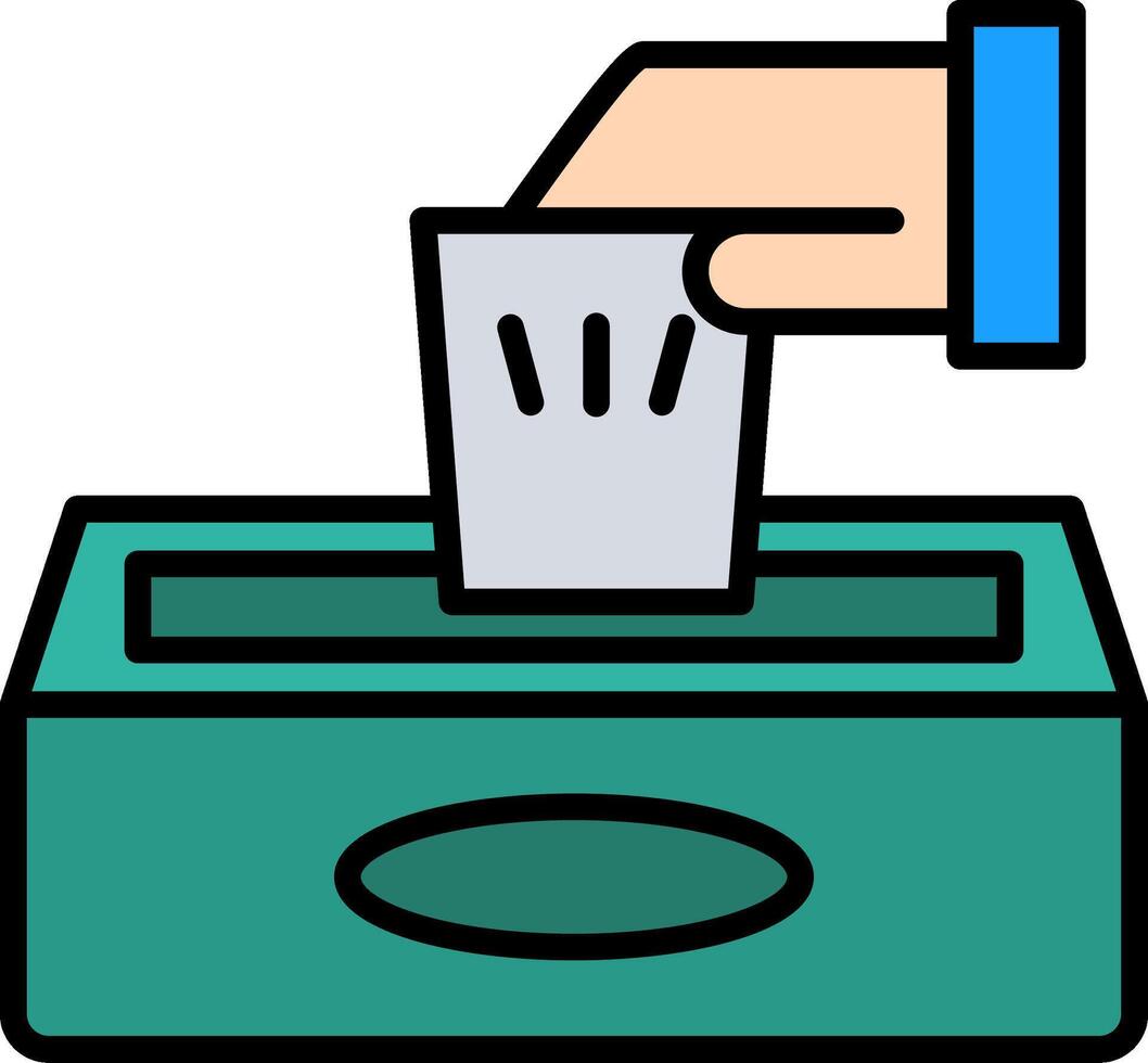 Wipes Line Filled Icon vector