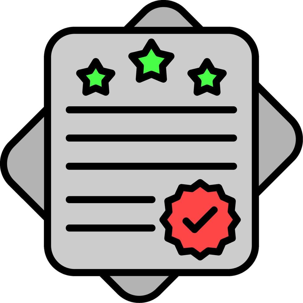 Checked Line Filled Icon vector