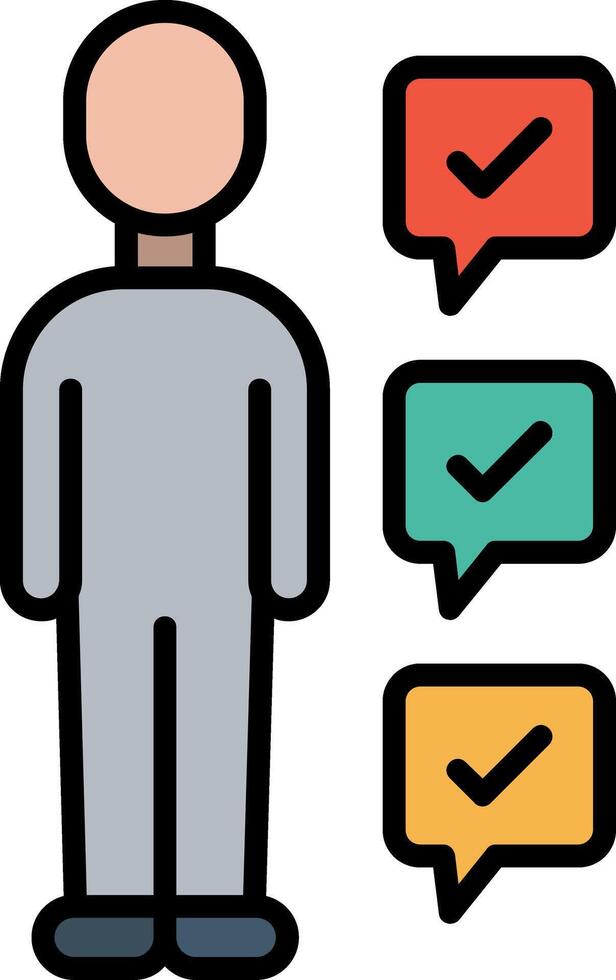 Competence Line Filled Icon vector
