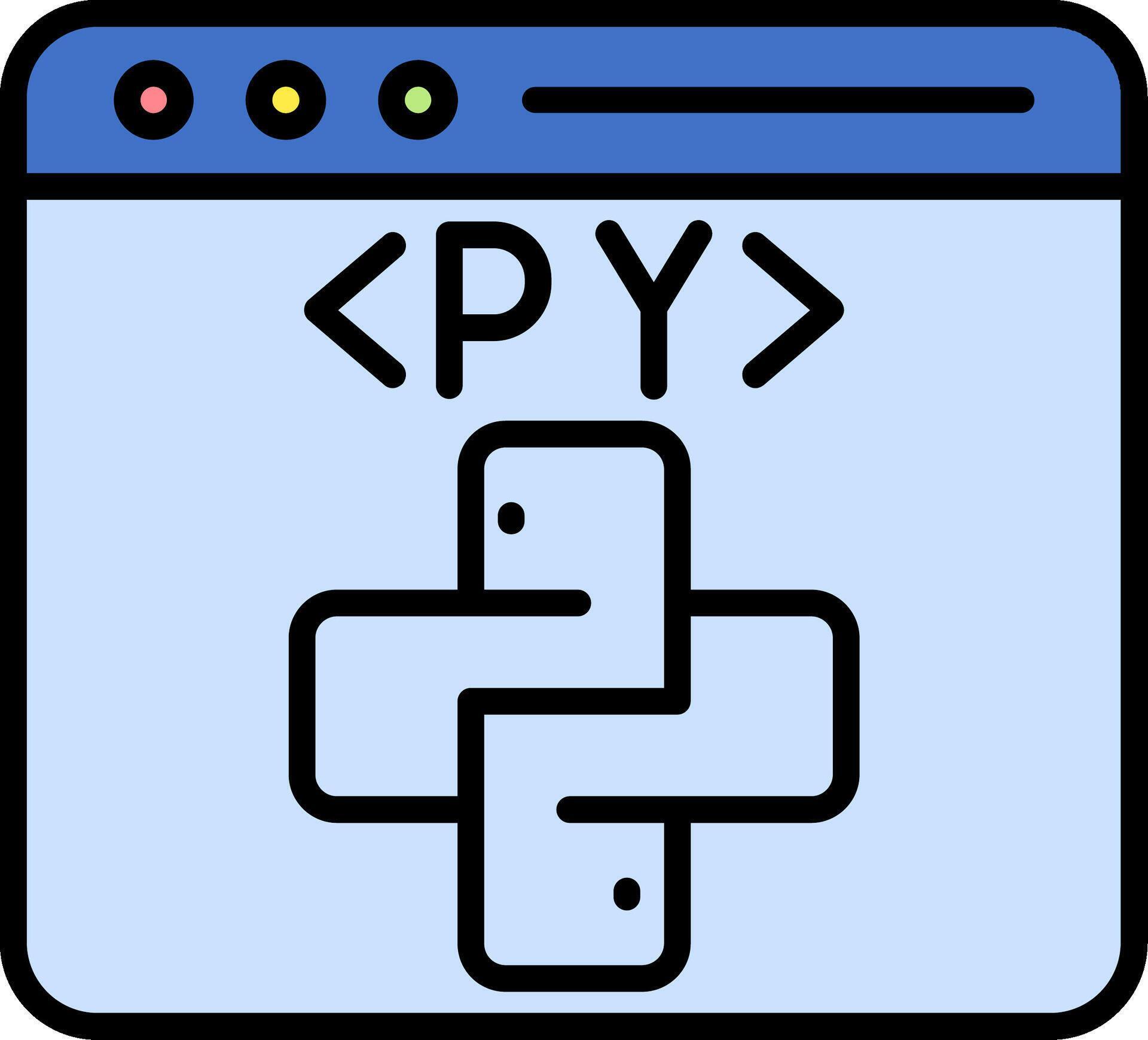 Python Line Filled Icon 53797558 Vector Art at Vecteezy