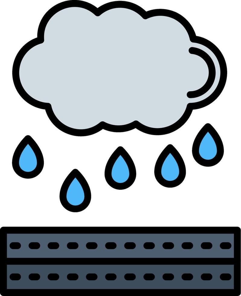 Rainwater Line Filled Icon vector