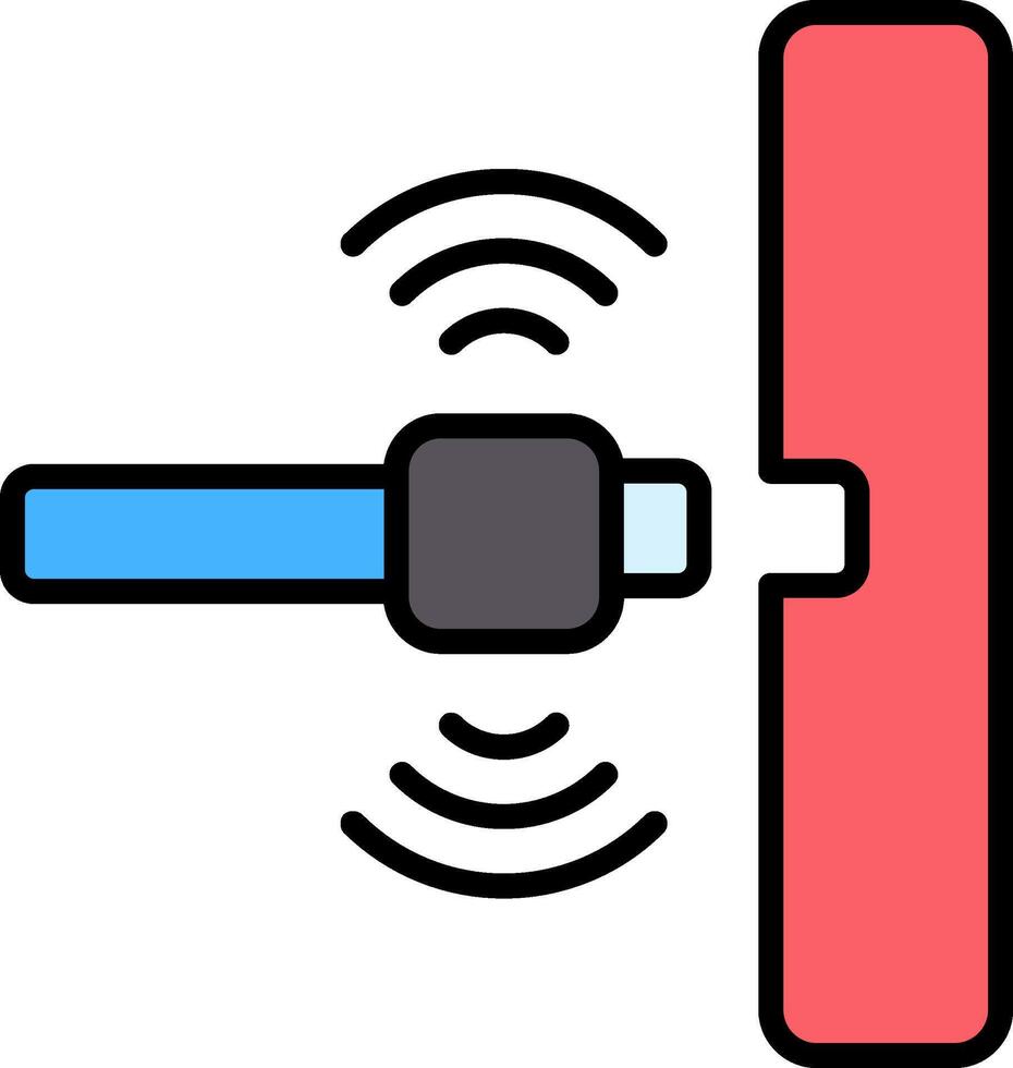 Proximity Sensor Line Filled Icon vector