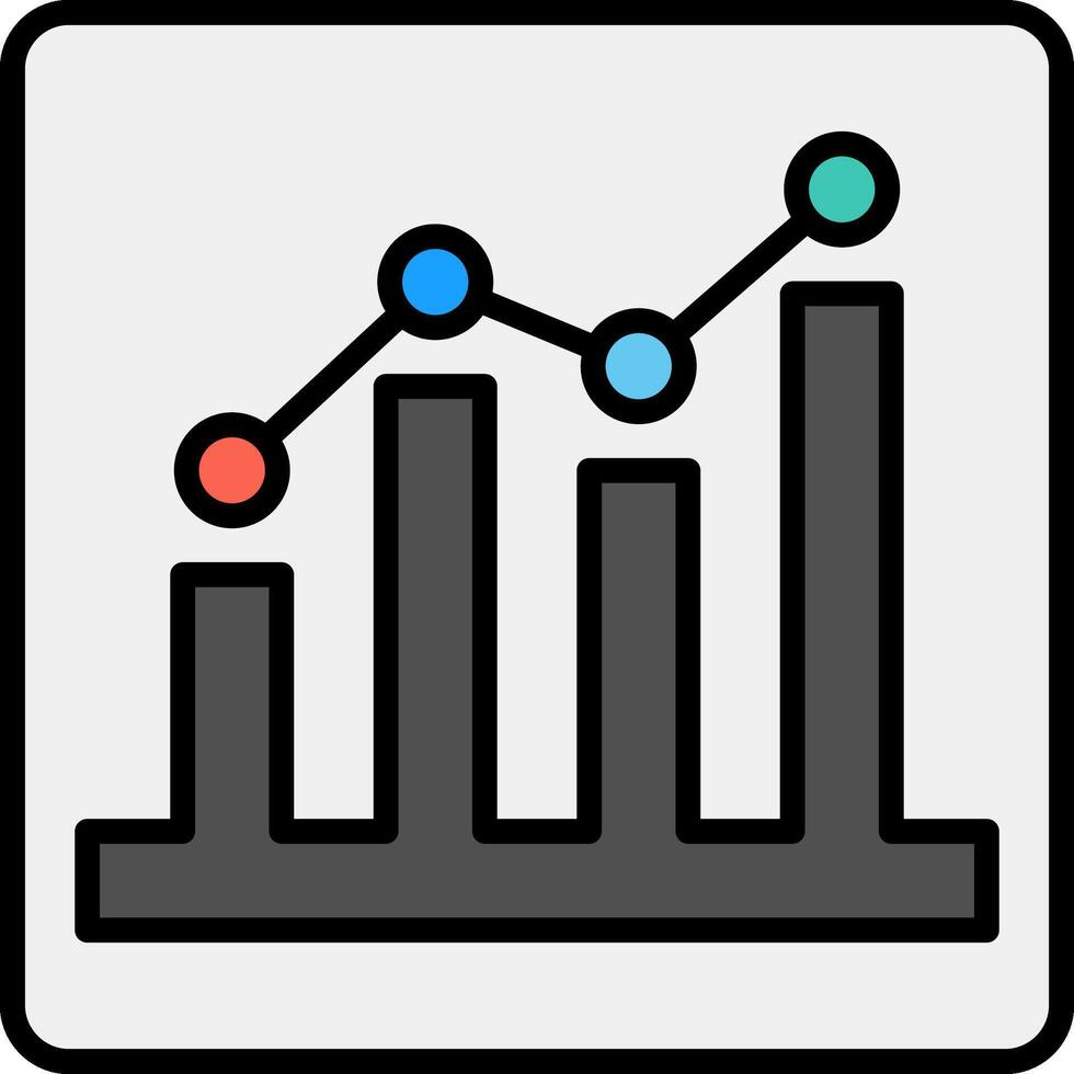 Diagram Line Filled Icon vector